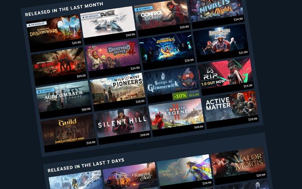 Steam正式上线个性化日历,按游玩时长推荐近期新作