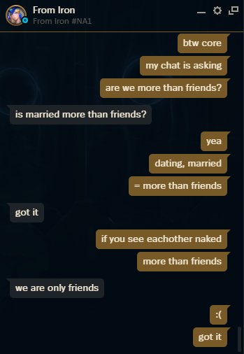 对不起我们只是朋友！大师兄与Corejj有爱对话