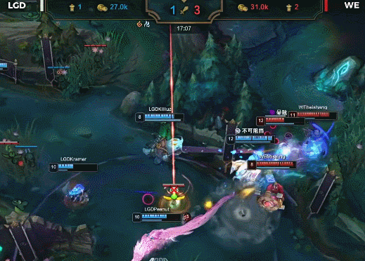 「战报」 LGD 3-1 WE:千珏天顺开局滚动雪球,LGD成功挺进六强