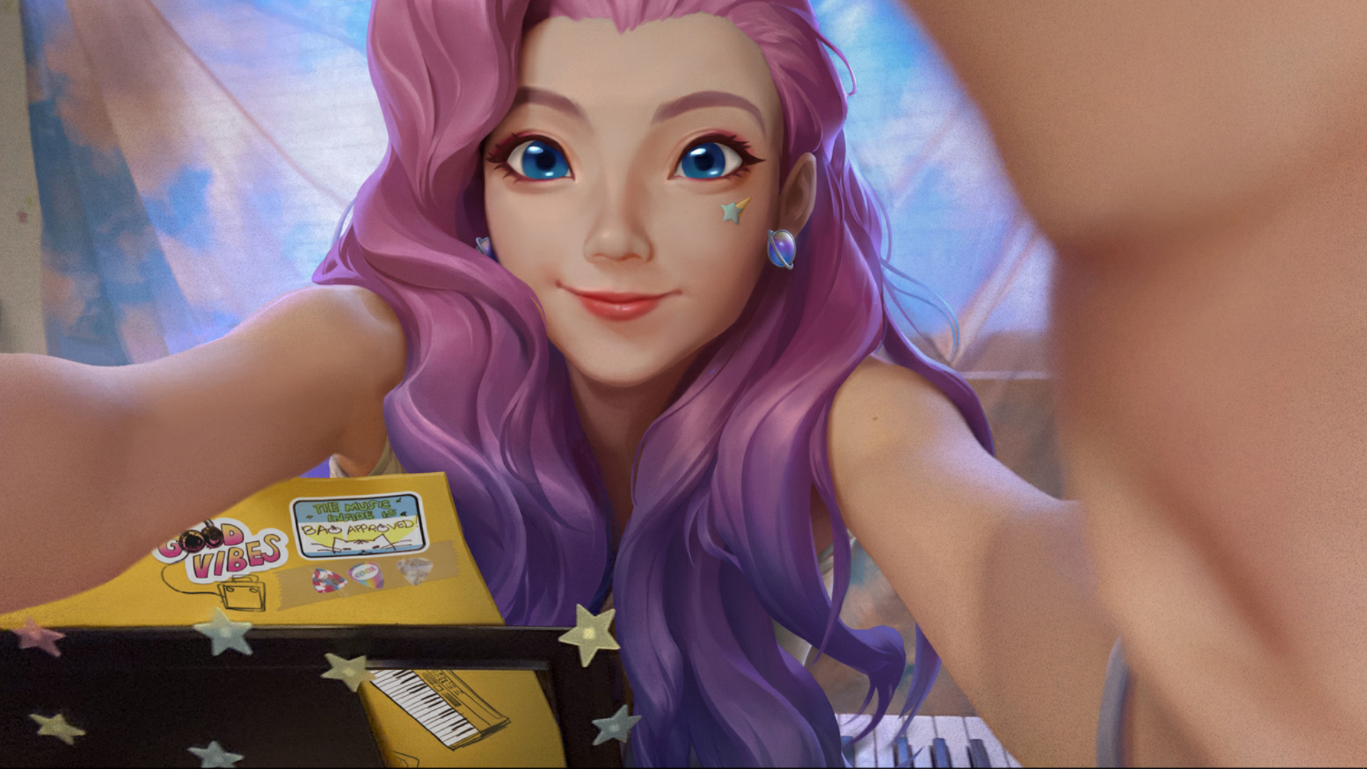 lol紫发美丽女孩Seraphine英雄联盟壁纸