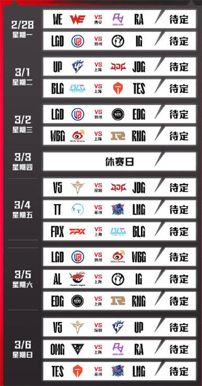 LOL2022春季lpl赛程是什么