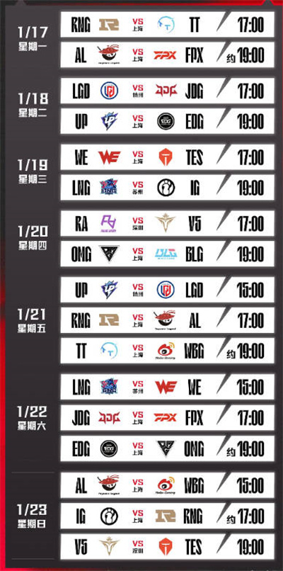 LOL2022春季lpl赛程是什么