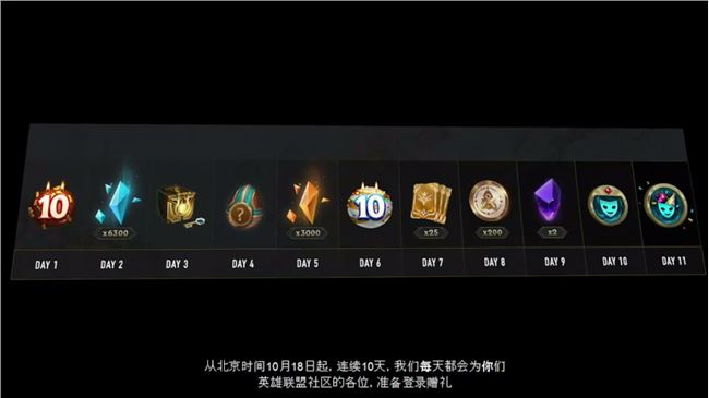 《LOL》10周年庆典登陆奖励一览