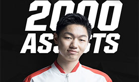 尼古拉斯康帝LPL第13位2000个助攻的蓝人