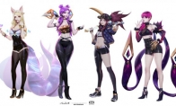 《LOL》超人气KDA女团原画正式公布
