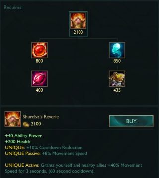 《LOL》8.5版本装备改动舒瑞亚的狂想曲回归