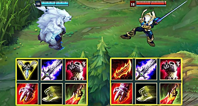 LOL：神装狗熊VS神装剑圣，哪个英雄更强？