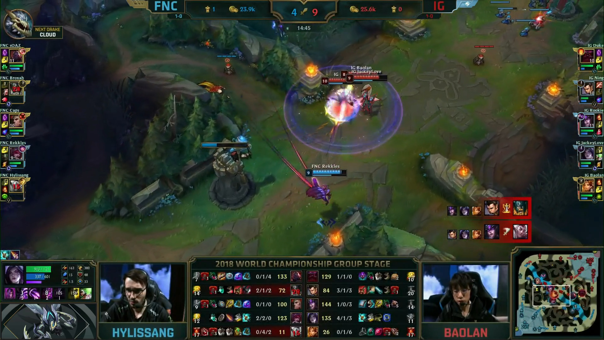 LOL S8战报：全场30人头！IG激情一战拿下FNC