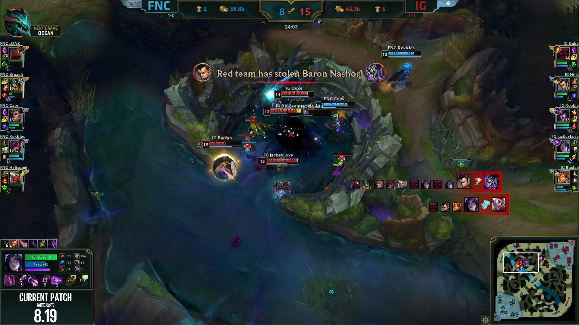 LOL S8战报：全场30人头！IG激情一战拿下FNC