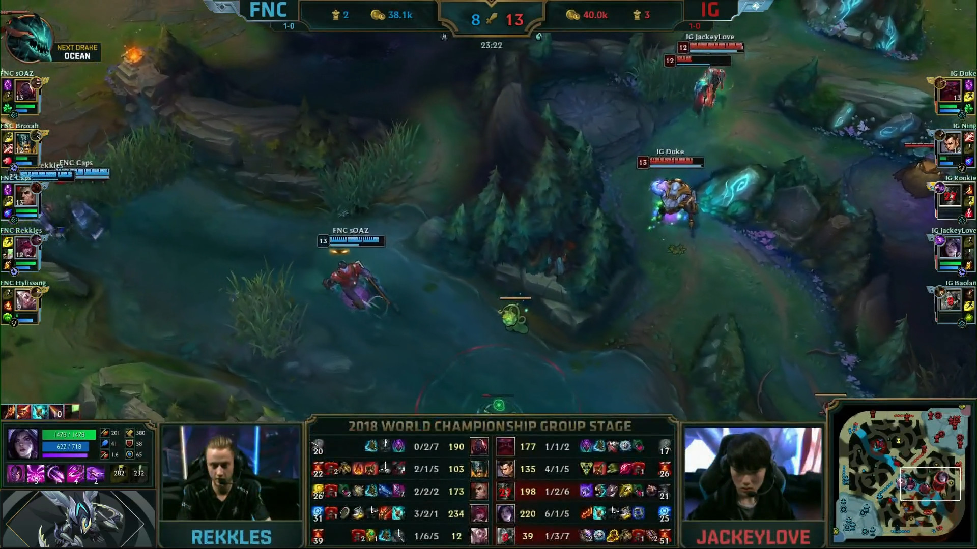 LOL S8战报：全场30人头！IG激情一战拿下FNC