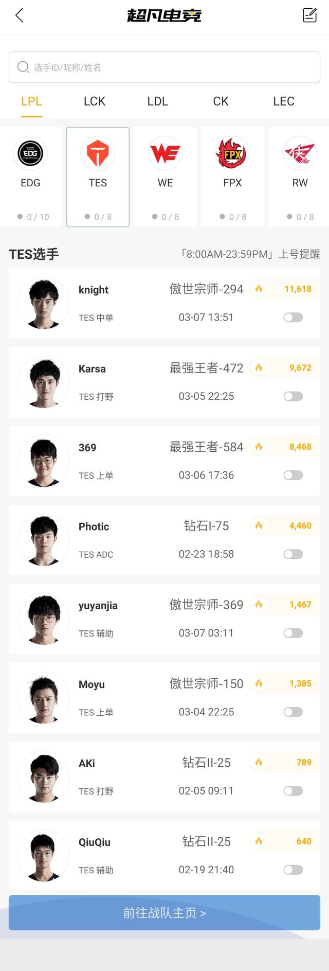 RNG vs TES深度前瞻:Uzi缺席!Karsa和小龙堡谁能证明自己的价值?