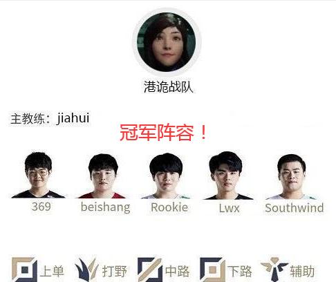 英雄联盟:港诡战队已集合完毕?网友:这队伍很强啊